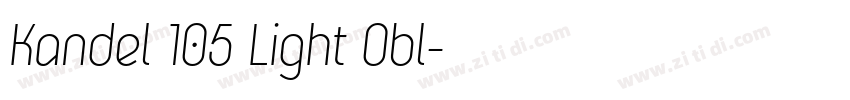 Kandel 105 Light Obl字体转换